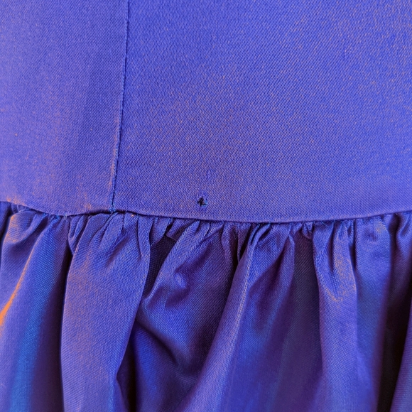 Vintage Cachet Purple Iridescent Beaded Strapless Homecoming Prom Dress - Picture 13 of 15